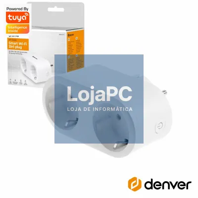 Ficha Elétrica Adaptadora 2x Schuko Inteligente WiFi DENVER