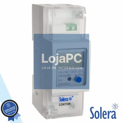 Contador de Energia 230V/65A 2 Módulos P/ Calha Din SOLERA