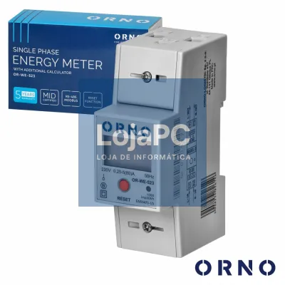 Contador De Energia 230V/80A 2 Módulos P/ Calha Din ORNO