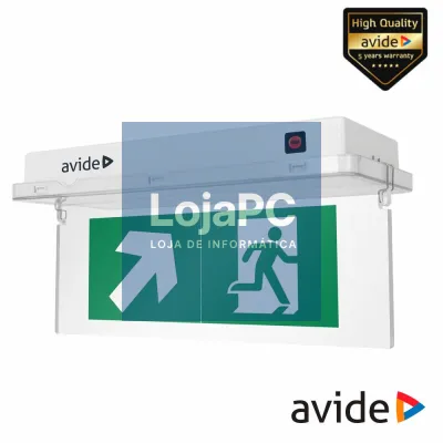 Aplique Emergência Horizontal LED 3.8W C/8 Sinaléticas AVIDE