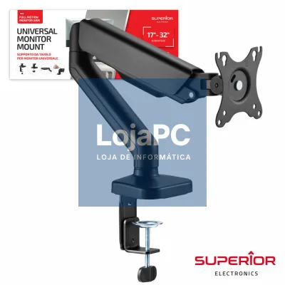 Suporte P/ Monitor PC Giratório C/ Mola 17/32" 9kg VESA 100