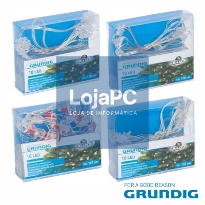 CONJUNTO DE LUZES C/ 10 LEDS BRANCO 1.2M GRUNDIG