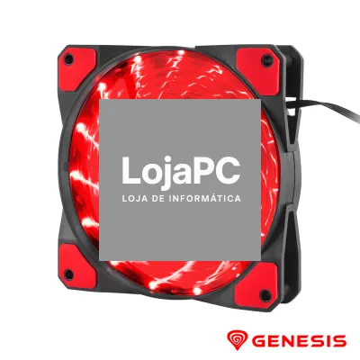 Cooler HYDRON 120 120mm Vermelho GENESIS