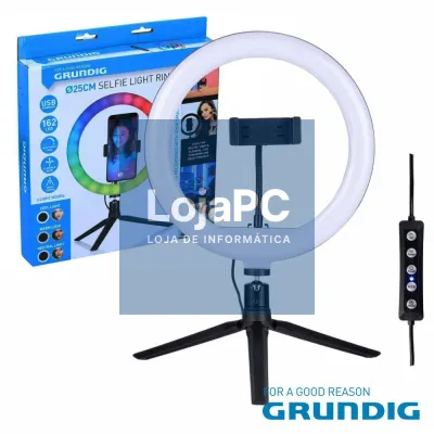 Ring Light Candeeiro de Estúdio 10" RGBW GRUNDIG