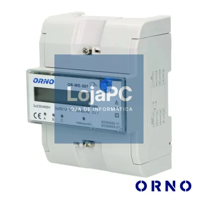 Contador de Energia 230V/120A 3 Módulos P/ Calha Din ORNO