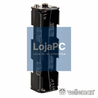 SUPORTE P/ 8 PILHAS AA C/ TERMINAIS CLIP VELLEMAN