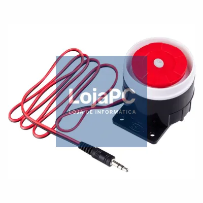 SIRENE PEQUENA 9-12V 120DB C/ FICHA JACK 3.5MM