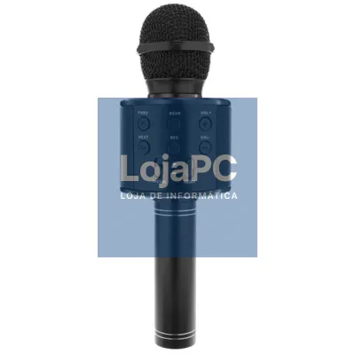 Microfone S/ Fios C/ Coluna Bluetooth Preto