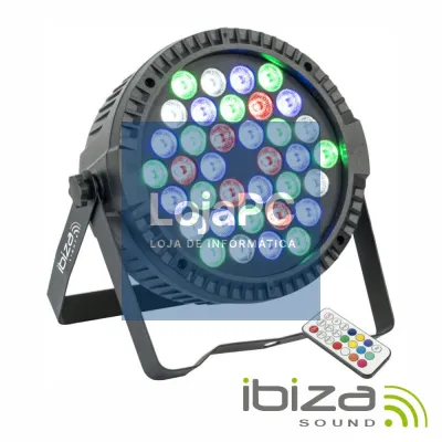 Projetor Par C/ 36 LEDS 1W RGBW DMX IBIZA