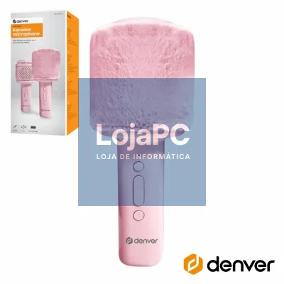 Microfone S/ Fios C/ Coluna Bluetooth Rosa DENVER