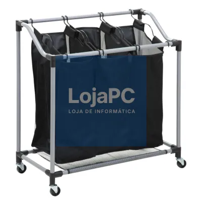 Carro C/ Rodas Para Roupa 3 Divisões