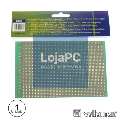 PLACA CIRCUITO IMPRESSO PERFURADA EM PONTOS 100X160MM