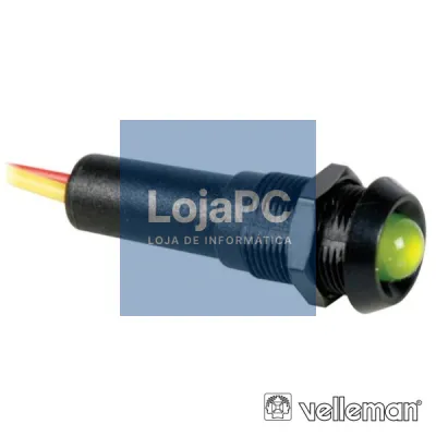 LED PILOTO VERDE CAIXA PRETA 24V VELLEMAN