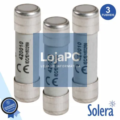 FUSÍVEL CERÂMICA 10X38 10A 500V 3X SOLERA