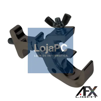 GRAMPO ALUMÍNIO P/ ILUMINAÇÃO PALCO PRETO 150KG AFXLIGHT