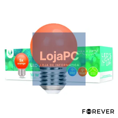 Conjunto 5 Lâmpadas E27 2W=10W 230V LED Laranja