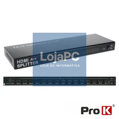 DISTRIBUIDOR HDMI AMPLIFICADO 1 ENTRADA 16 SAÍDAS PROK