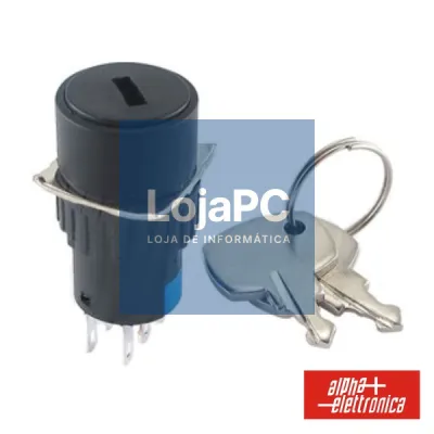 INTERRUPTOR C/ CHAVE DE 2 CIRCUITOS 230V 2NO-2NC REDONDO