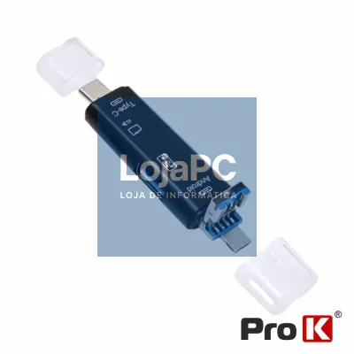 Leitor de Cartões OTG 5x1 Type-C PROK