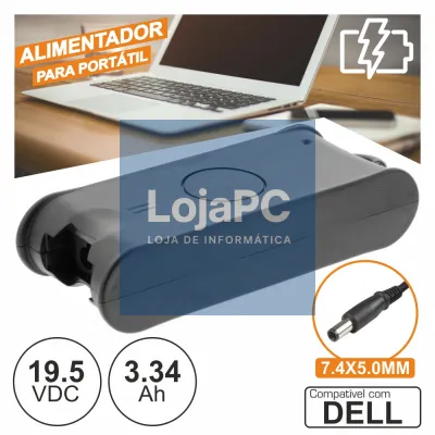 Alimentador P/ Dell 19.5V 4.62A 90W 4.5x3.0mm
