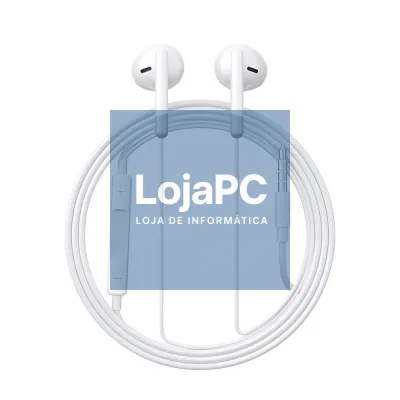 Auscultadores C/ Fios Stereo Jack 3.5 4p Branco