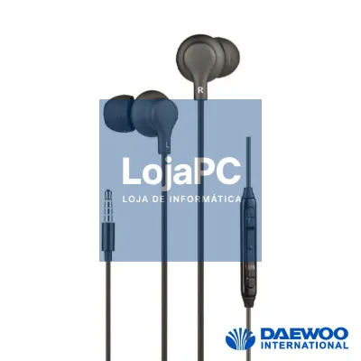 Auscultadores C/ Fios Stereo Jack 3.5 4p Preto DAEWOO