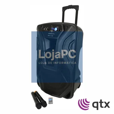 Coluna Amplificada 15" 100W USB/BT/VHF/MIC/Bat QTX
