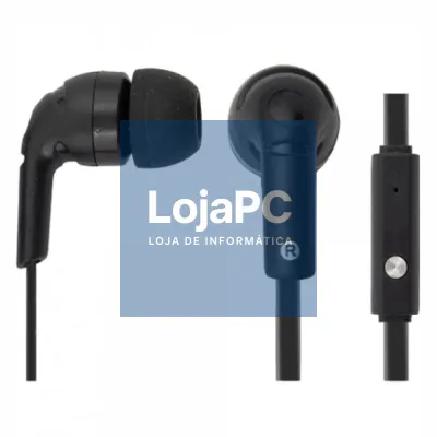 Auscultadores Stereo C/ Fios Pretos