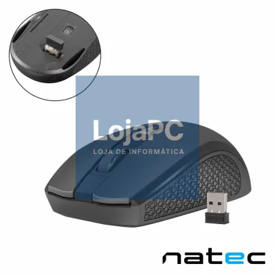 Rato Óptico S/ Fios 800-1200-1600DPI USB Preto NATEC