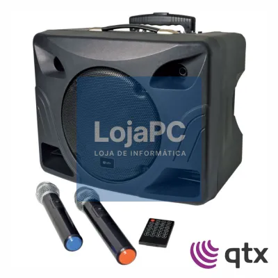 Coluna Portátil Amplificada 12" 200W USB/BT/UHF/Bat QTX