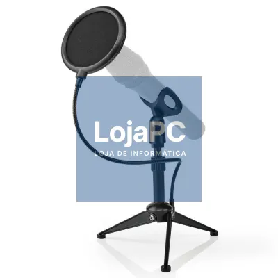 Suporte P/ Microfone De Mesa C/ Filtro Acústico