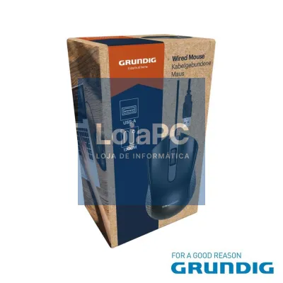 Rato Óptico C/ Cabo USB-A Preto GRUNDIG