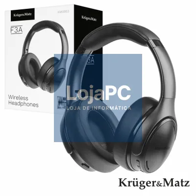 Auscultadores Bluetooth S/ Fios C/ MIC ANC F3A KrugerMatz