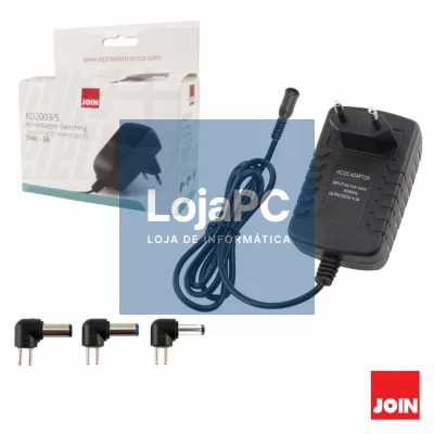 ALIMENTADOR ESTABILIZADO 5V 3A C/ 3 ADAPTADORES JOIN