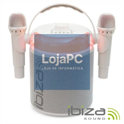 Coluna Portátil C/ 2x Micro S/ Fios 120W BT/AUX/USB/SD/COAX
