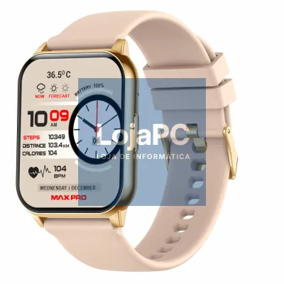 SmartWatch 1.96" IP67 P/ Android iOS Rose Gold