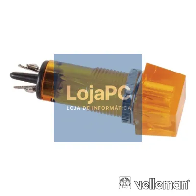 LUZ PILOTO QUADRADO AMBAR 11.5x11.5MM 220V VELLEMAN