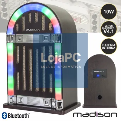 JUKEBOX C/ LEITOR BLUETOOTH BAT 10W