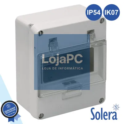 CAIXA DISTRIBUIÇÃO ELÉTRICA 6 ELEMENTOS IP54 IK07 SOLERA