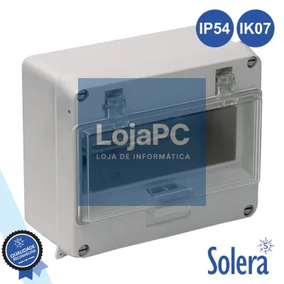 CAIXA DISTRIBUIÇÃO ELÉTRICA 8 ELEMENTOS IP54 IK07 SOLERA