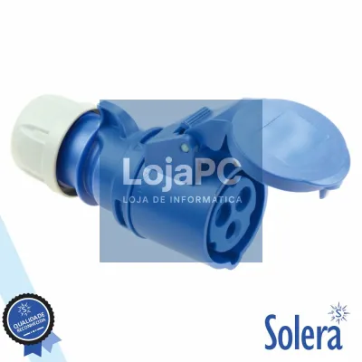 Ficha Industrial CEE Fêmea 32A 2P+T 230V IP44 SOLERA