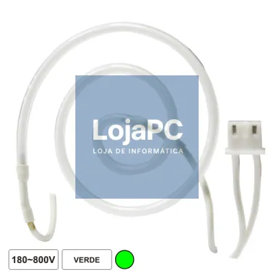 LÂMPADA TUBULAR 180-800V NÉON ESPIRAL VERDE