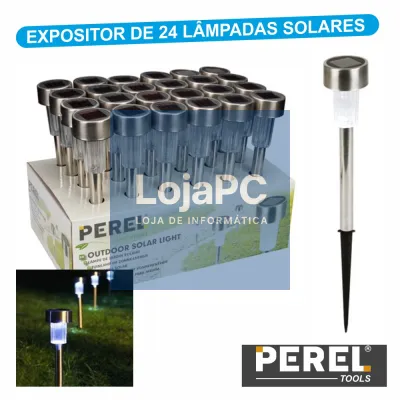 EXPOSITOR 24 CANDEEIROS EXTERIOR SOLAR 1 LED JARDIM