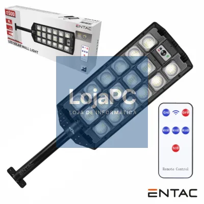 Candeeiro Exterior 80W C/ Sensor Movimento E Painel Solar
