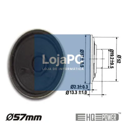 ALTIFALANTE MINIATURA 1W 8 OHM 57MM HQ POWER