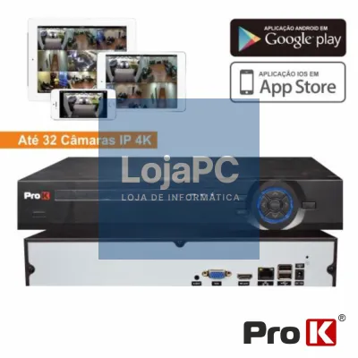Vídeo-Gravador Digital IP 32 Canais H264 Ethernet PROK