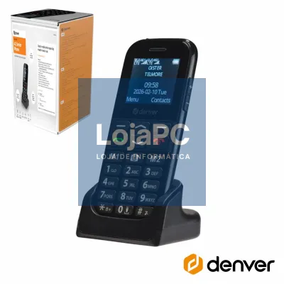 Telemóvel P/ Séniores 1.77" 4G SOS FM Preto DENVER