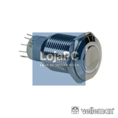 INTERRUPTOR REDONDO DE METAL SPDT 1NA 1NC ANEL BRANCO