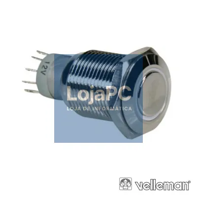 INTERRUPTOR REDONDO DE METAL SPDT 1NA 1NC ANEL BRANCO