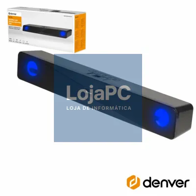 Barra Som Bluetooth 2x50W LED RGB DENVER